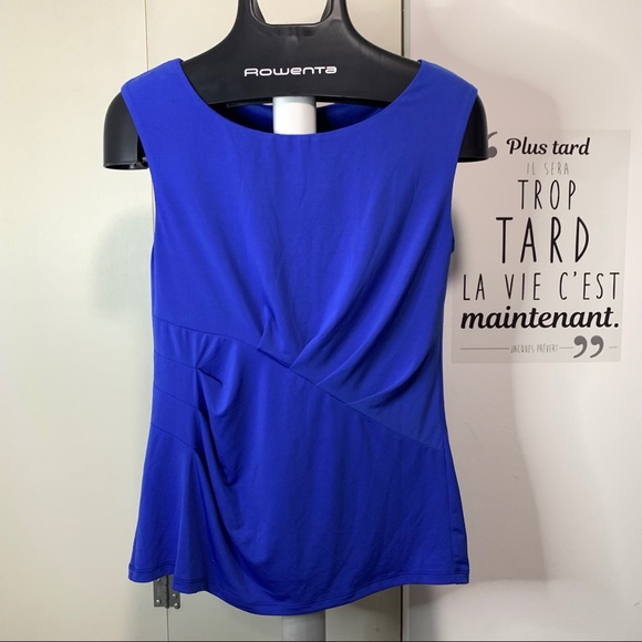 Royal Blue Sleeveless Blouse - Picture 1 of 6